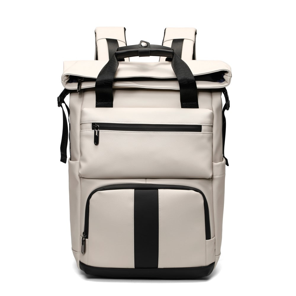 Sac à dos ordinateur portable 15,6 pouces à rabat supérieur déperlant grande capacité sac à dos multi-poches pour voyage trajet quotidien