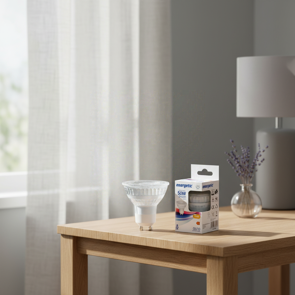 Ampoule GU10 PAR16, verre transparent - blanc chaud 2700K 345 l. - Energetic