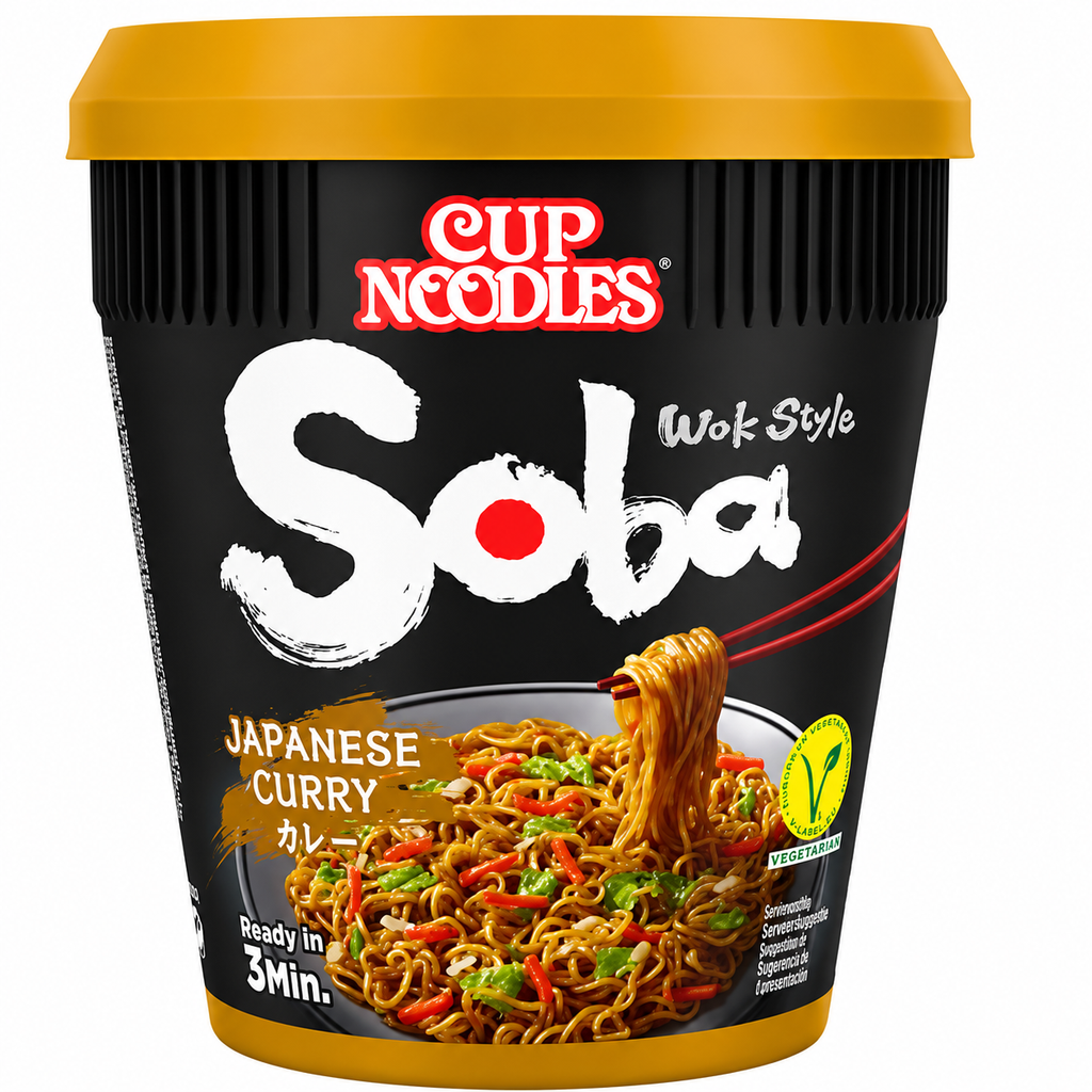 NISSIN Nouilles instantanées Soba saveur curry japonais 8 x 90 g