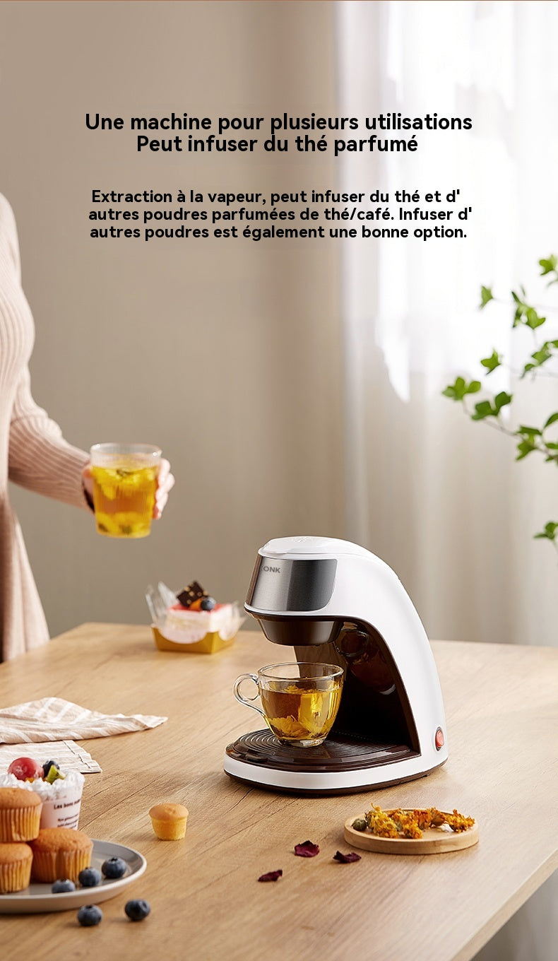 Konka Percolateur à café compact automatique 300 ml pour usage domestique, multifonction pour café et infusion aux fleurs