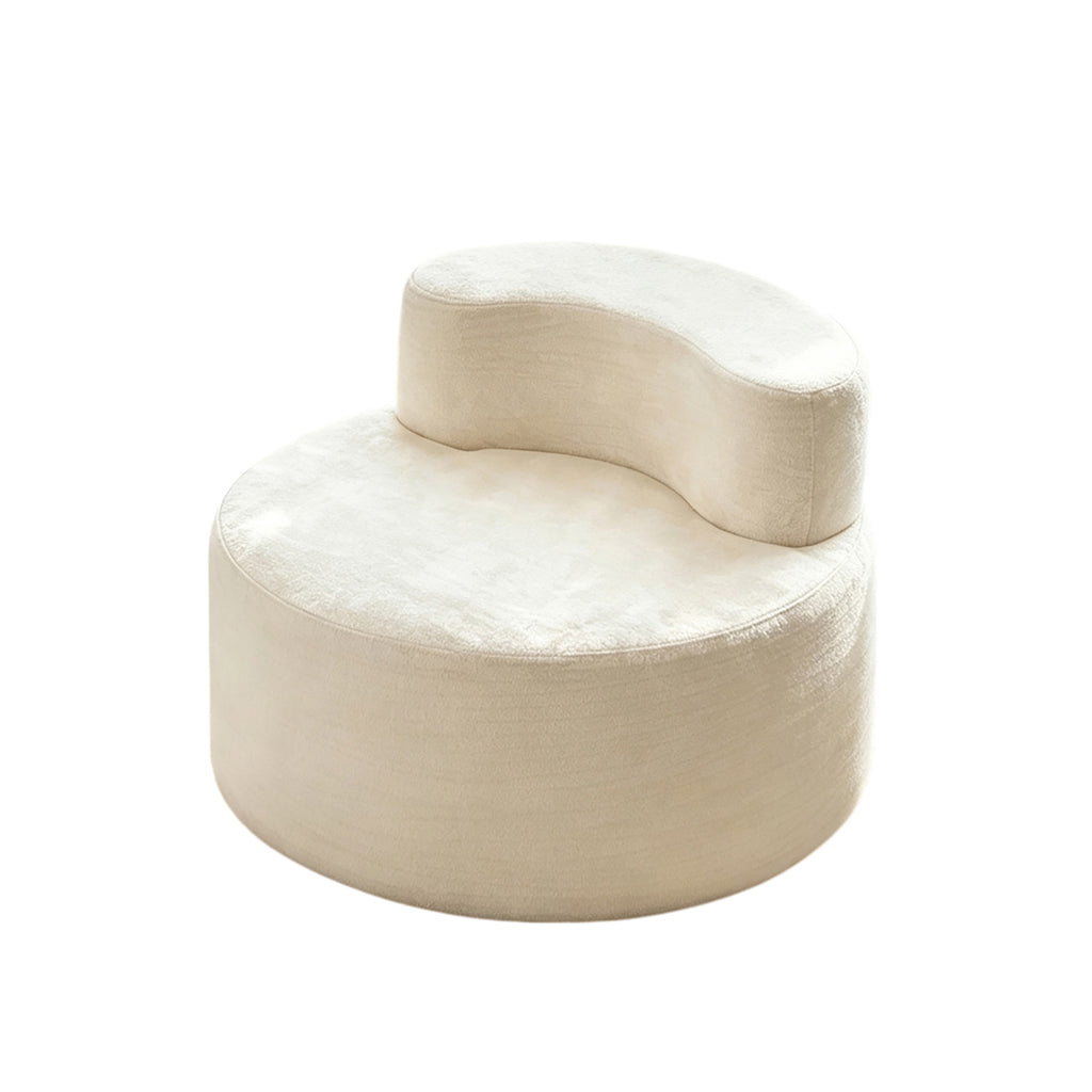 Canapé de détente pliable, sans assemblage, ultra doux, en mousse haute densité, pour salon – canapé sans structure, blanc