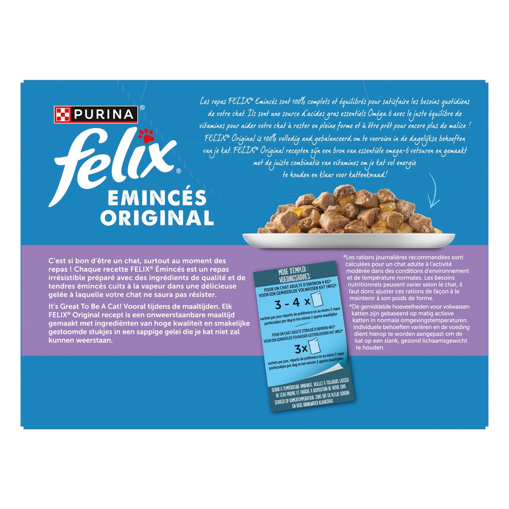 Felix Nourriture pour chats en gelée hachée assortiment - 12 x 85 g