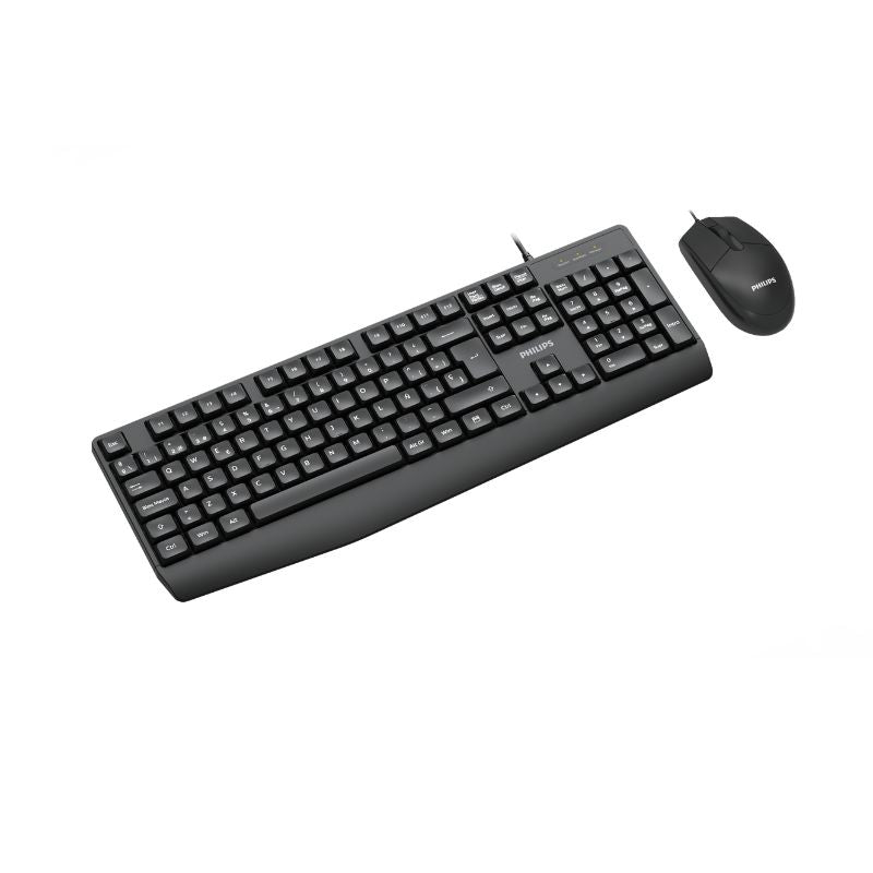 PHILIPS Pack clavier et souris filaire, Série 2000, SPT6237B/19, Version française, Noir
