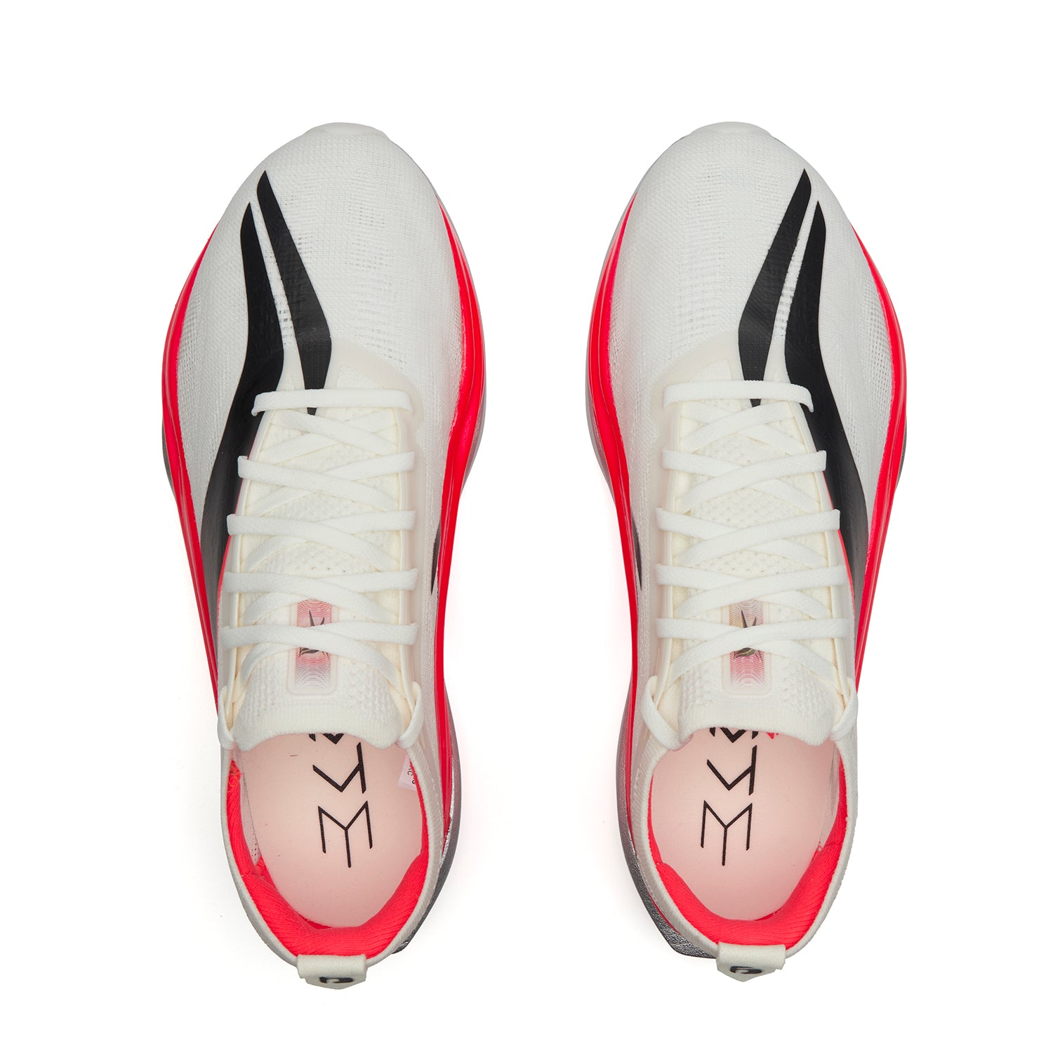 EU44 1/3 LI-NING Fly Electric 6 ELITE Chaussures de course de vitesse pour hommes Marathon Sport et plein air - Blanc champagne