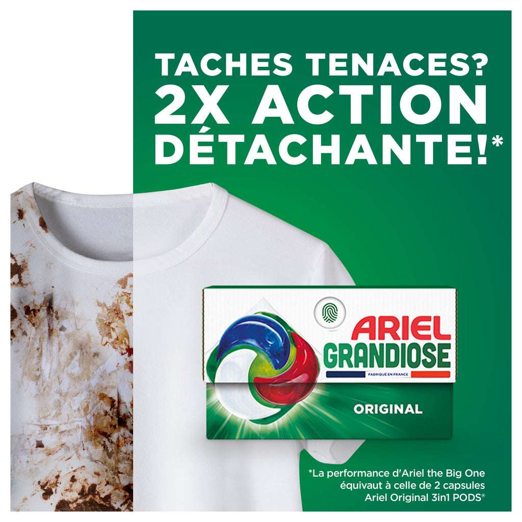 Ariel PODS® Grandiose original Capsules de lessive, 33 doses