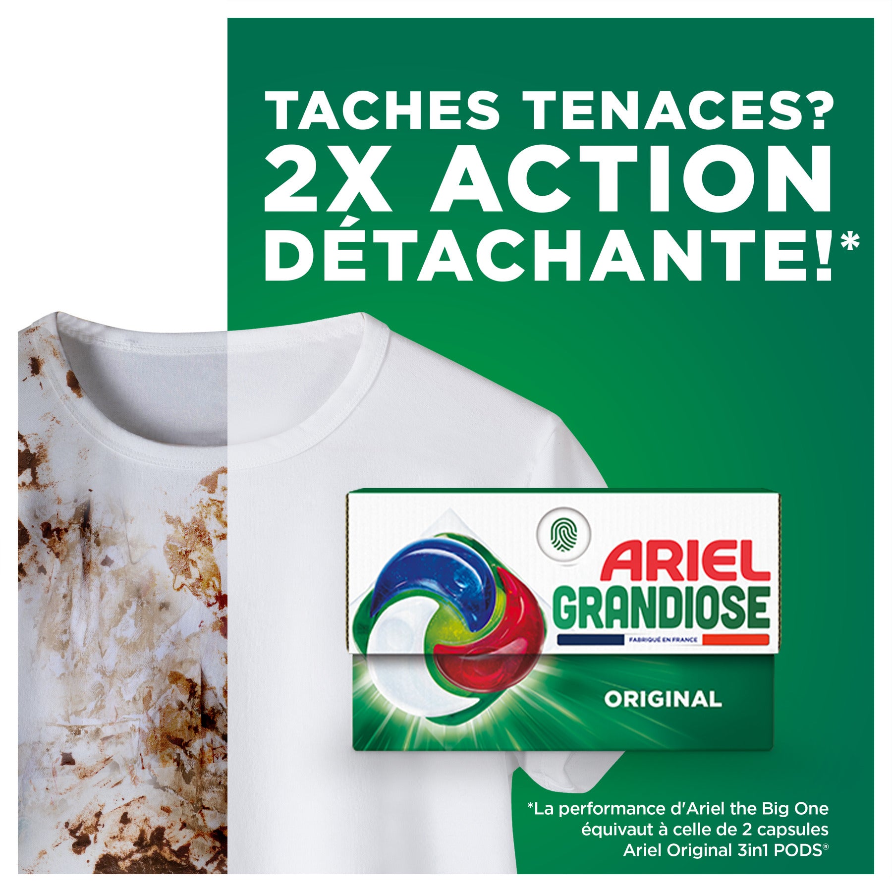 Ariel PODS® Grandiose original Capsules de lessive, 33 doses