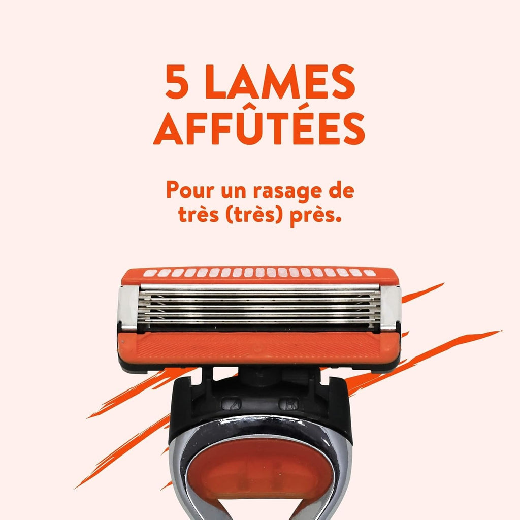 MONSIEUR BARBIER Recharges de rasoir à 4 lames compatibles avec FUSION - 4 pièces