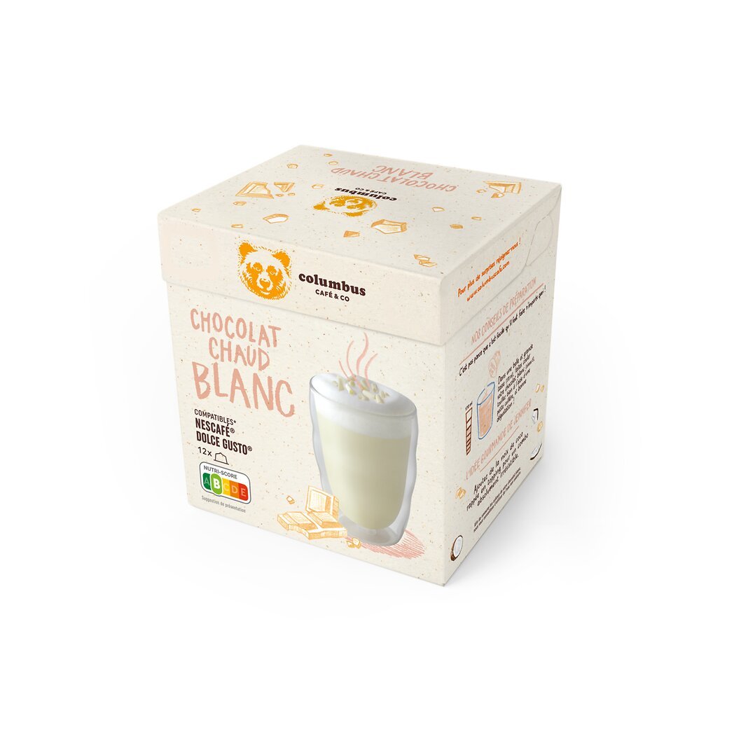 Capsules de café filtre au chocolat blanc x 12