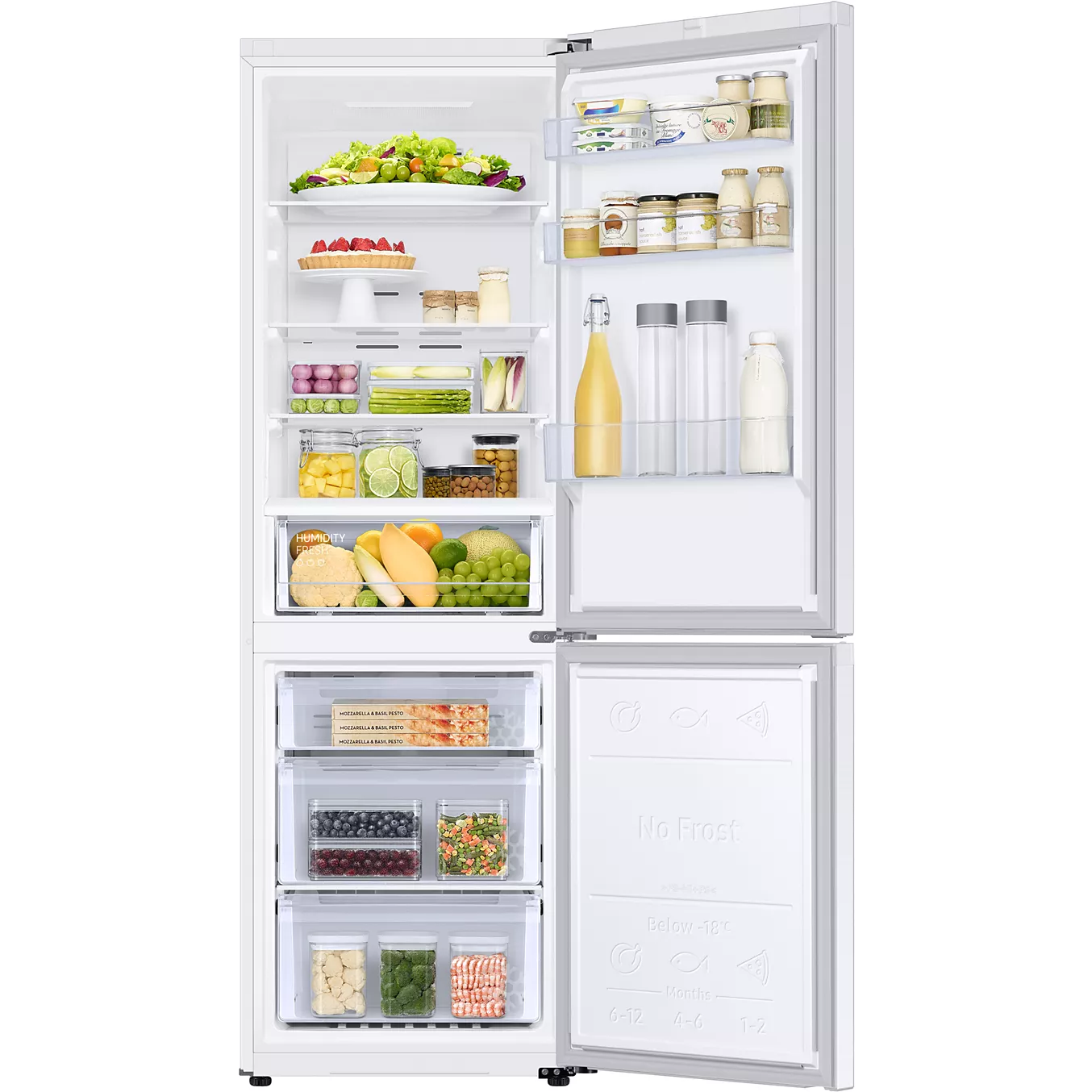 Samsung Réfrigérateur Combiné RB38C600EWW Blanc 390L Classe E