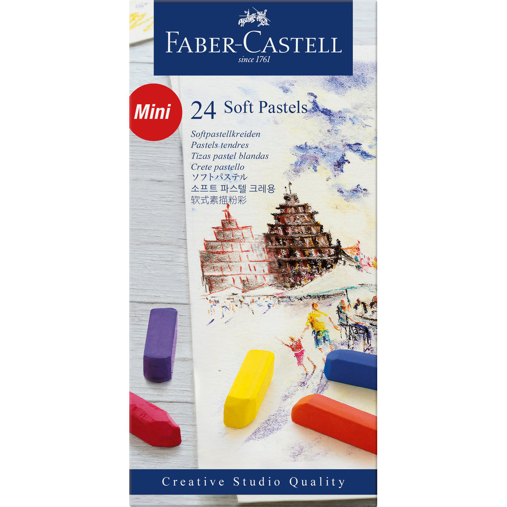 FABER-CASTELL Boîte de 24 demi pastels tendres