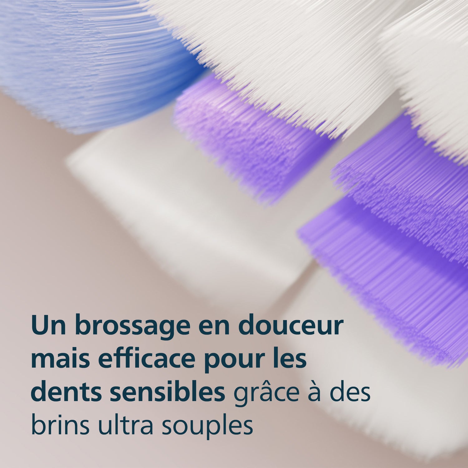 Philips Sonicare S2 Sensitive HX6054/87 Tête de brosse à dents électrique - brins ultra-doux, élimine jusqu’à 10x plus de plaque, compatible BrushSync, lot de 4 - Blanc