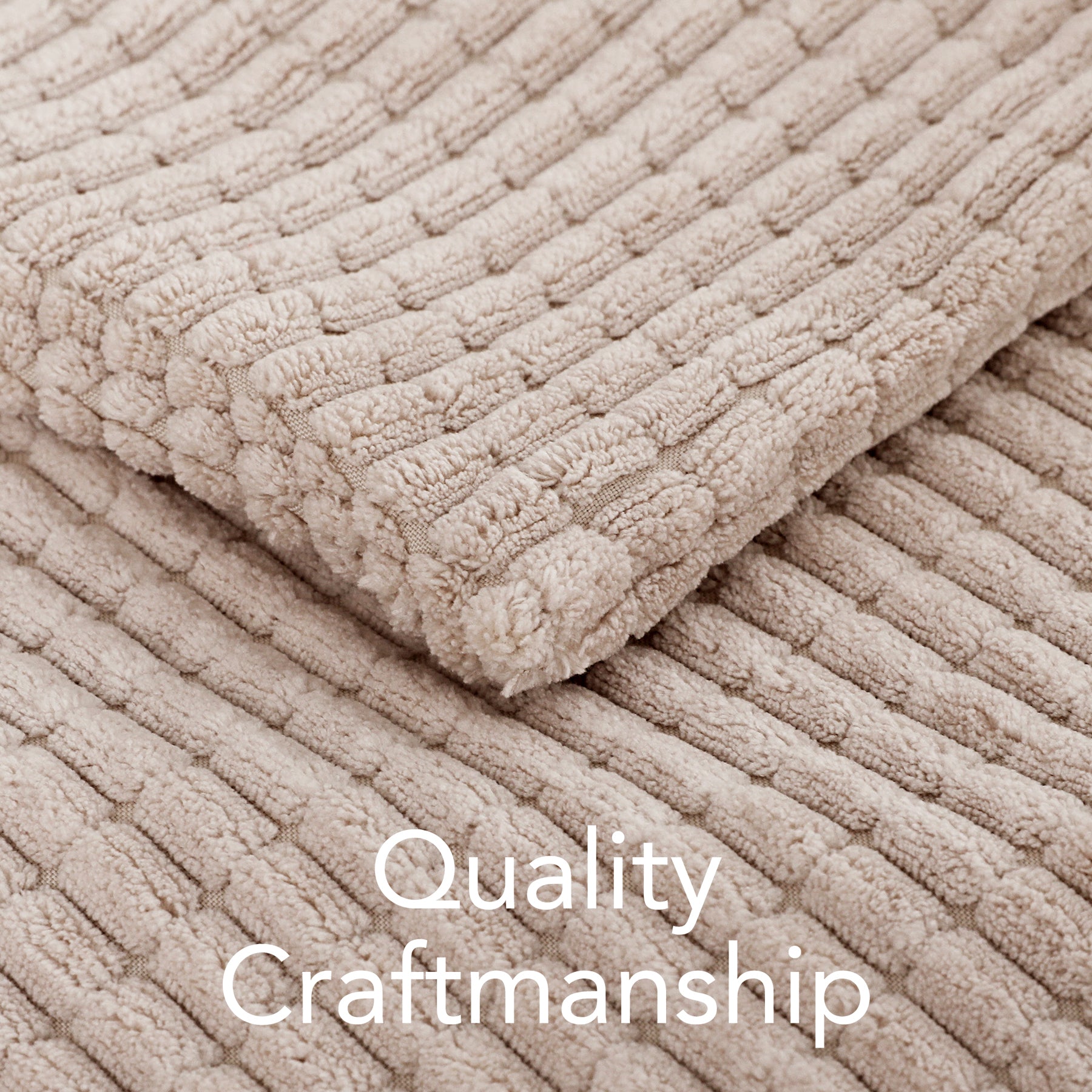 Deconovo Housse de coussin en velours Couleur beige 50*50 cm 1 pc
