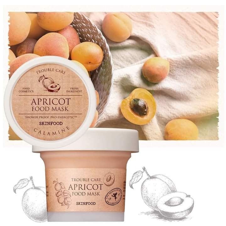 SKINFOOD Masque Alimentaire à l'Abricot Masque Nettoyant Apaisant & Purifiant pour les Pores 120 g