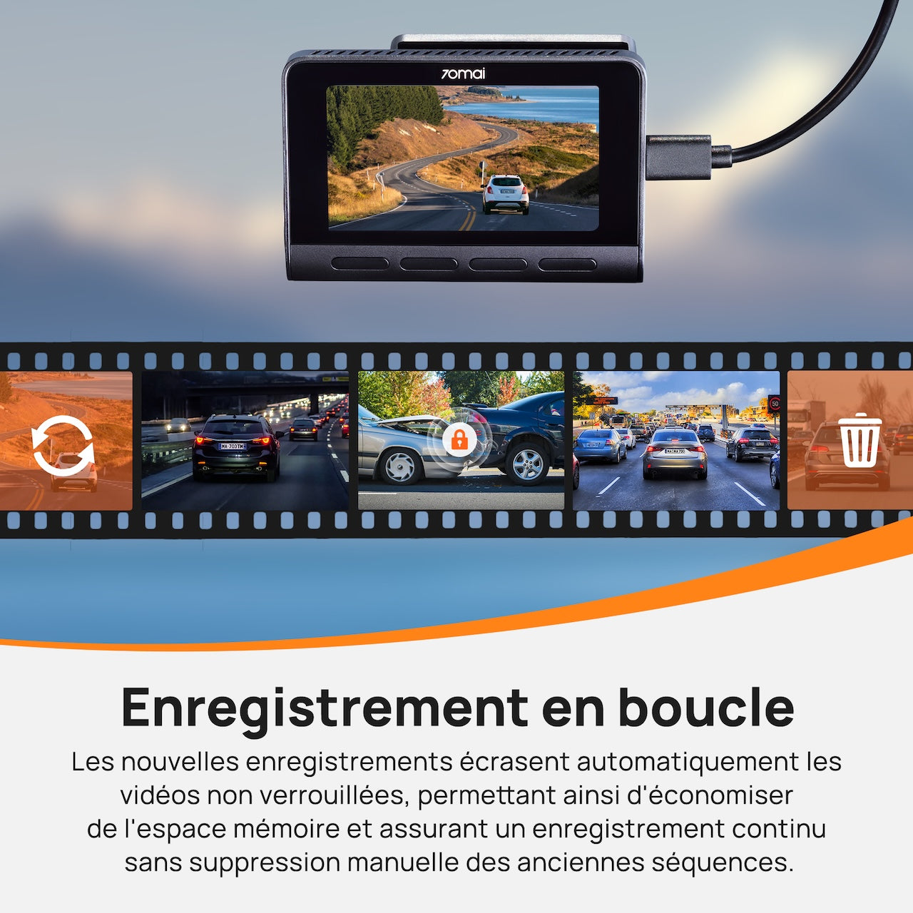 Dashcam 4K Avant et Arrière 70mai A810-2, Dashcam UHD 4K Réelle avec Sony STARVIS 2, Vision Nocturne HDR, Détection de Mouvement par IA, GPS Intégré, Support 4G LTE, ADAS