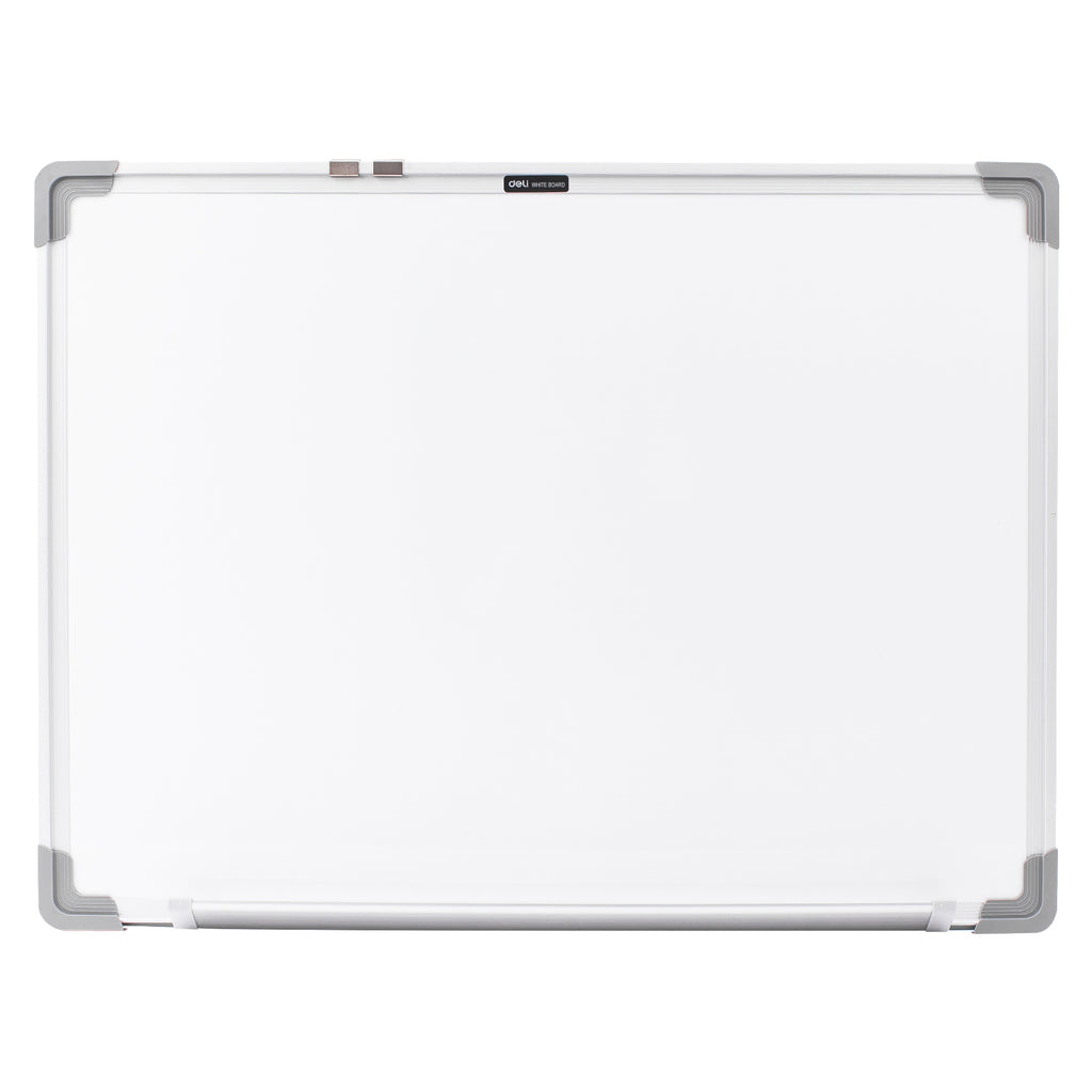 Deli Tableau blanc à effacement, Tableau de planification de bureau, 450 x 600 mm, Argent, 1 pièce
