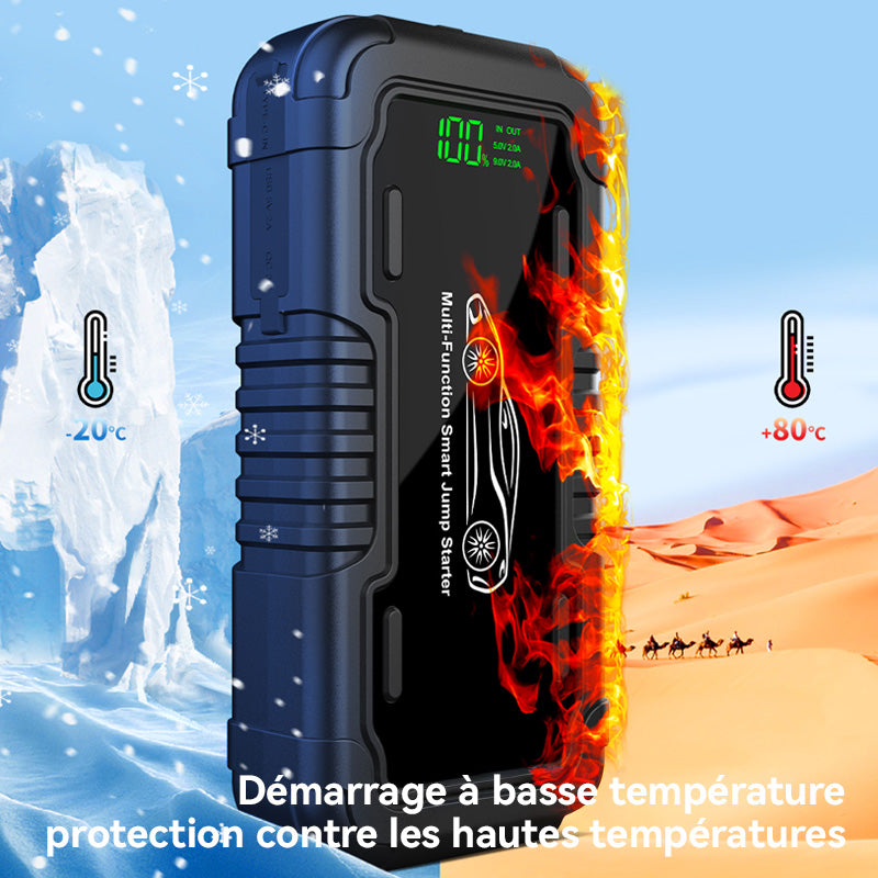 Démarreur de Voiture Porbi S903 2000A Peak Bloc d'Alimentation de Démarreur Portable, Booster de Batterie 20000mAh pour Véhicules Essence et Diesel 12V, SUV, Fourgonnette et Moto