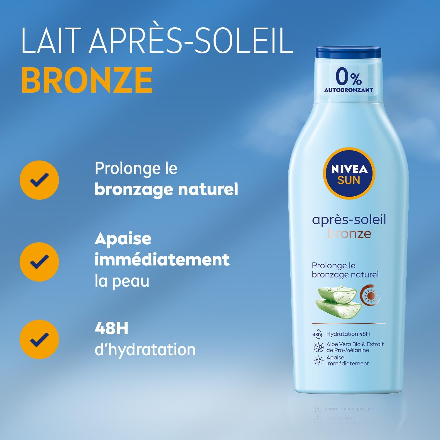 NIVEA Sun Lait après-soleil à l’aloe vera prolongateur de bronzage 200 ml