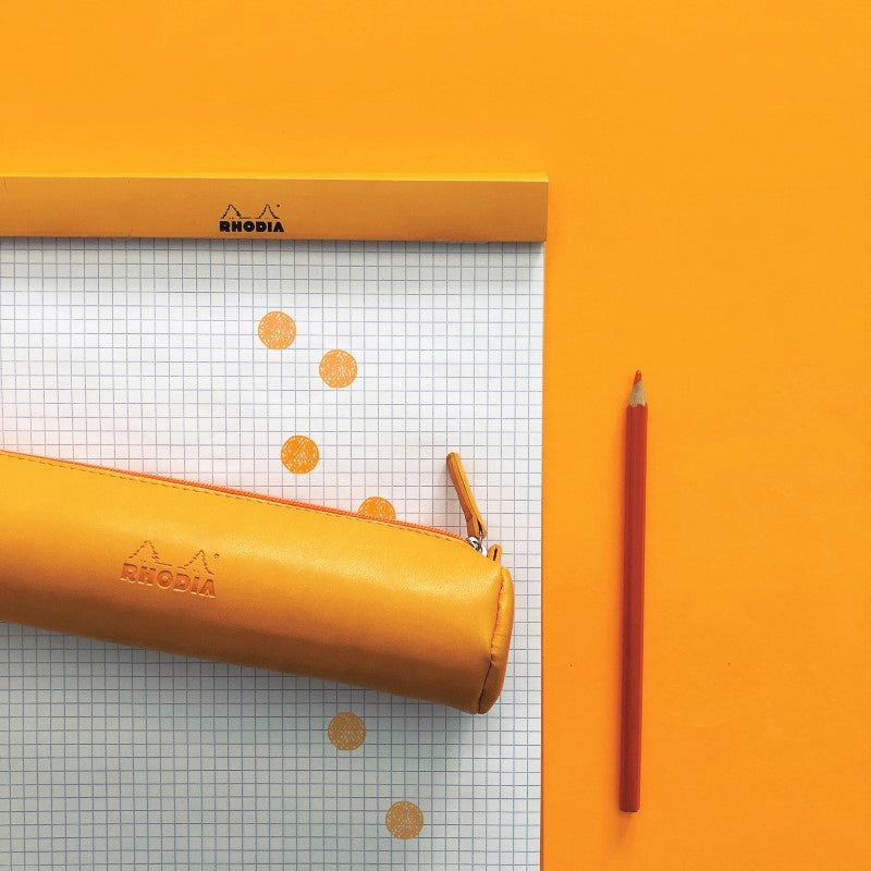 CLAIREFONTAINE Rhodia bloc-notes à spirale, orange, n° 19, 21 x 31,8 cm, 80 feuilles, petits carreaux 5 x 5 mm, 80 g