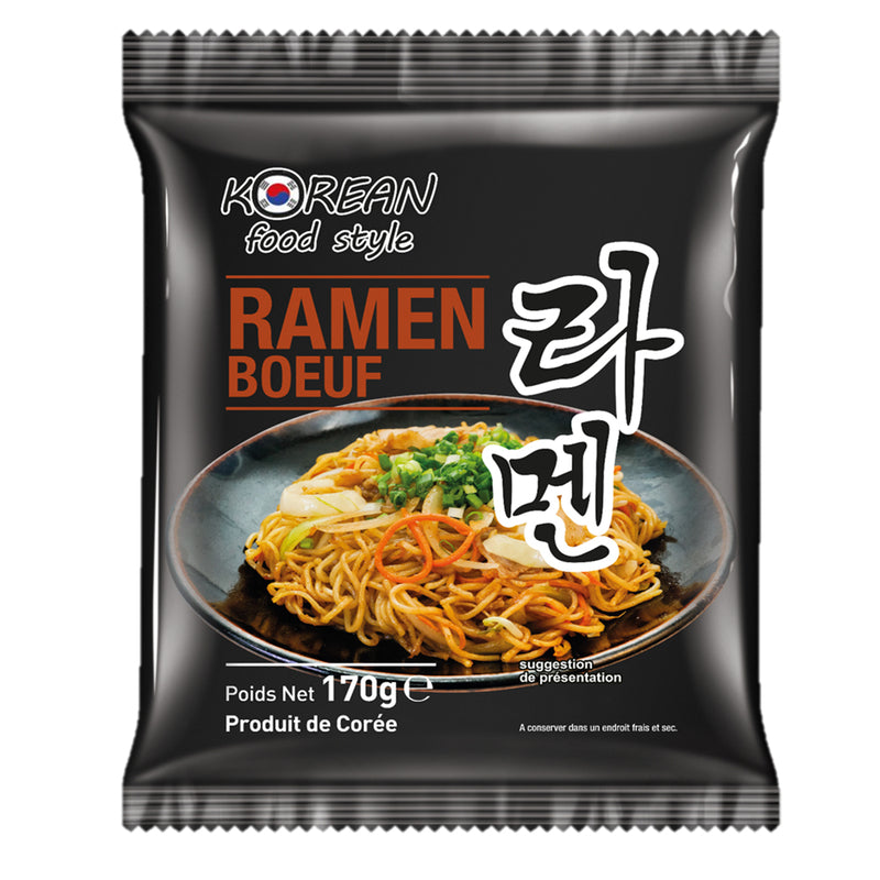 Korean Food Style Nouilles instantanées saveur bœuf - 170 g
