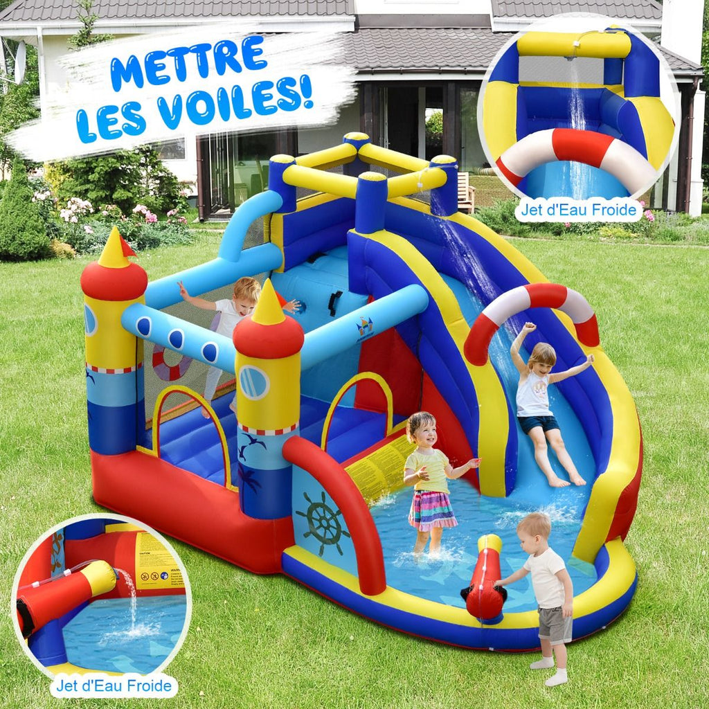 Costway Aire de jeux gonflable 6-en-1 pour enfants 360 x 290 x 200 cm