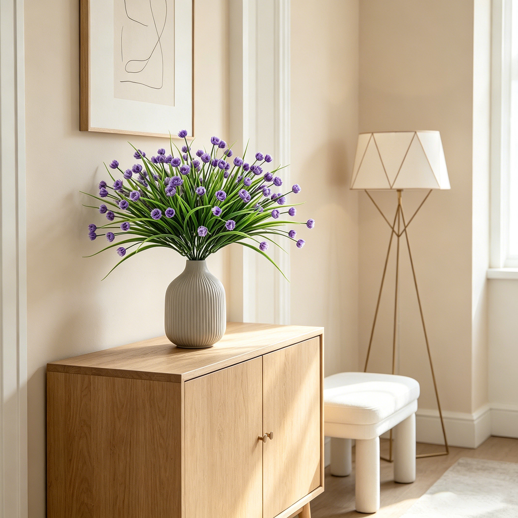 Yuejia Fleurs artificielles 34 cm - Violet