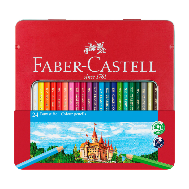 Faber-Castell Lot de 24 crayons de couleur