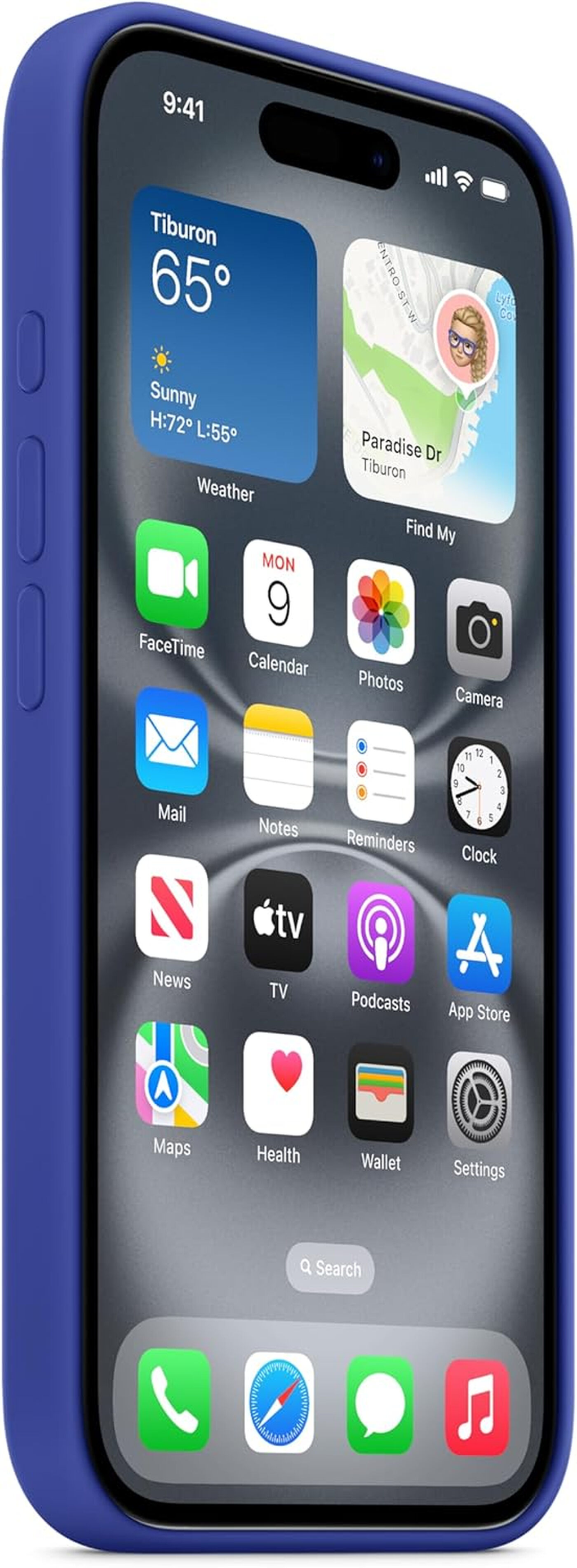 Apple Coque en silicone avec MagSafe pour iPhone 16 - Outremer