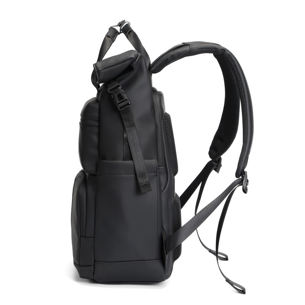 Sac à dos ordinateur portable 15,6 pouces à rabat supérieur déperlant grande capacité sac à dos multi-poches pour voyage trajet quotidien