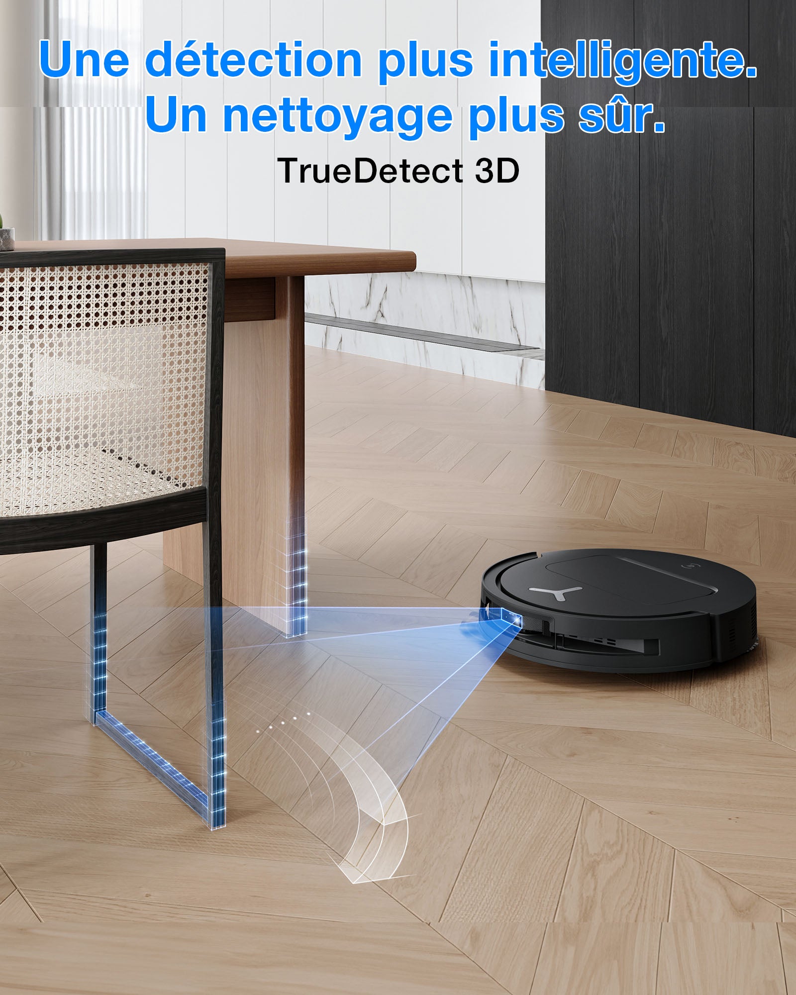 DEEBOT T50 OMNI robot aspirateur et laveur (Noir) avec station OMNI tout-en-un incluant le dosage du nettoyant, OZMO Turbo 2.0, jusqu'à 25 000 Pa de puissance d'aspiration