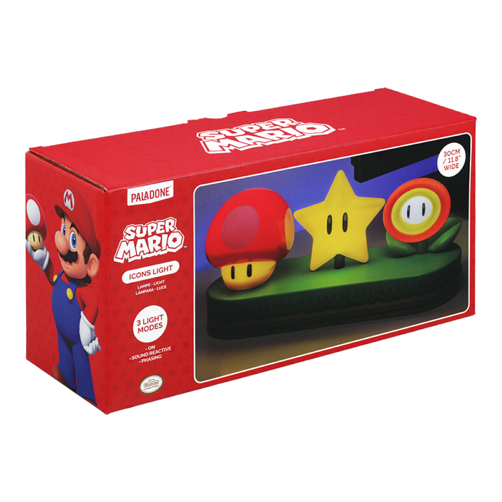 Super Mario Lampe LED Icons - Sous licence officielle - 30 cm - Alimentation USB