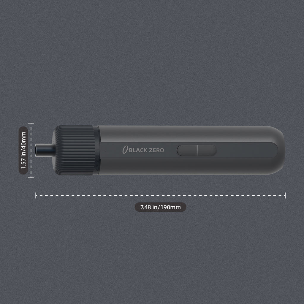 BLACK ZERO Tournevis sans fil, Kit de tournevis électrique puissant 3,6 V à couple élevé, Outil portatif multifonction pour bricolage à domicile, Rechargeable par USB, Compact et léger