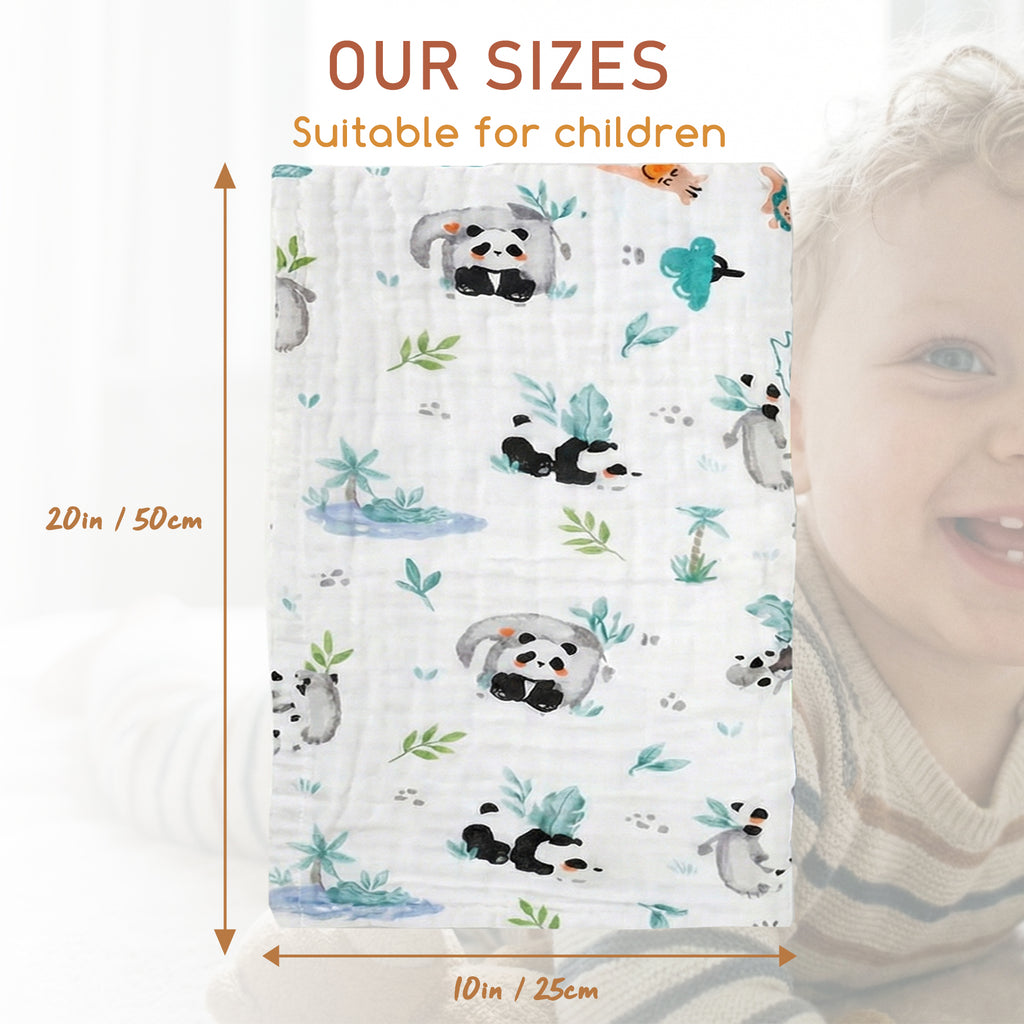 LeBonsoir Langes en mousseline pour bébé, lot de 5 lange-carrés anti-coliques, 100 % coton, 6 épaisseurs, absorbants, doux et respirants, 50 x 25 cm, indispensables pour bébé dès la naissance, colorés