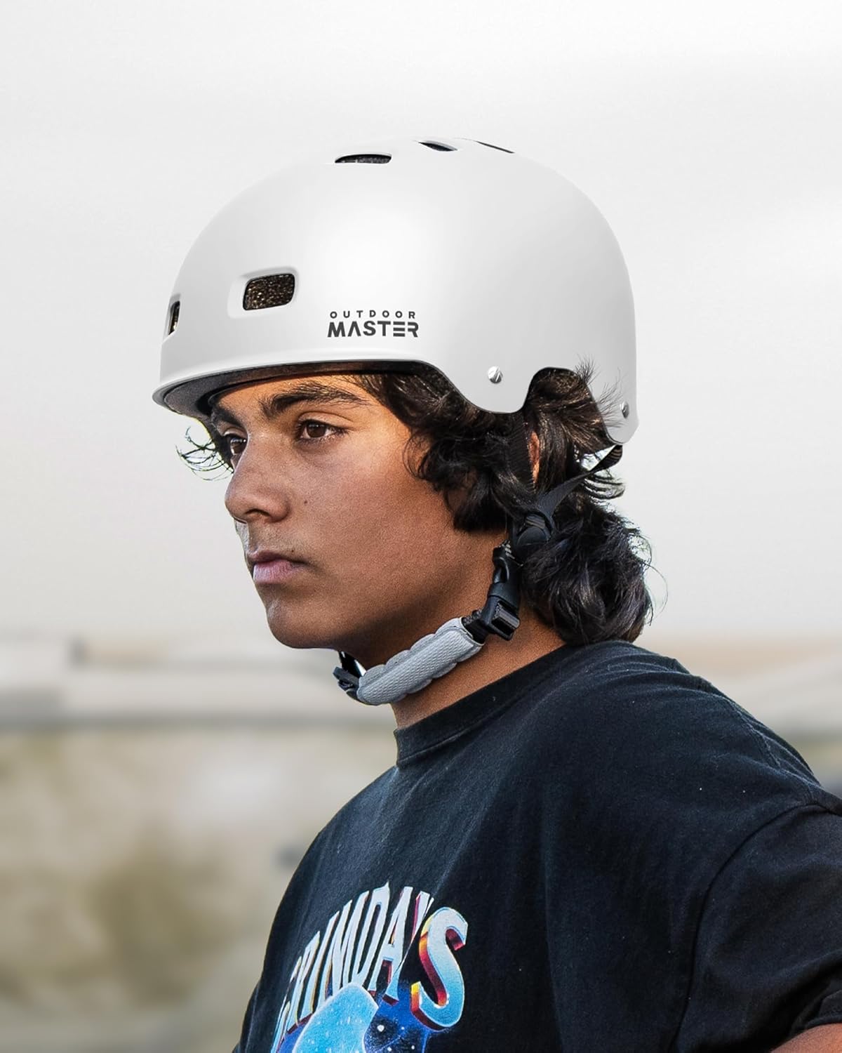OutdoorMaster Casque De Skateboard Oryx Blanc S 52-55 cm