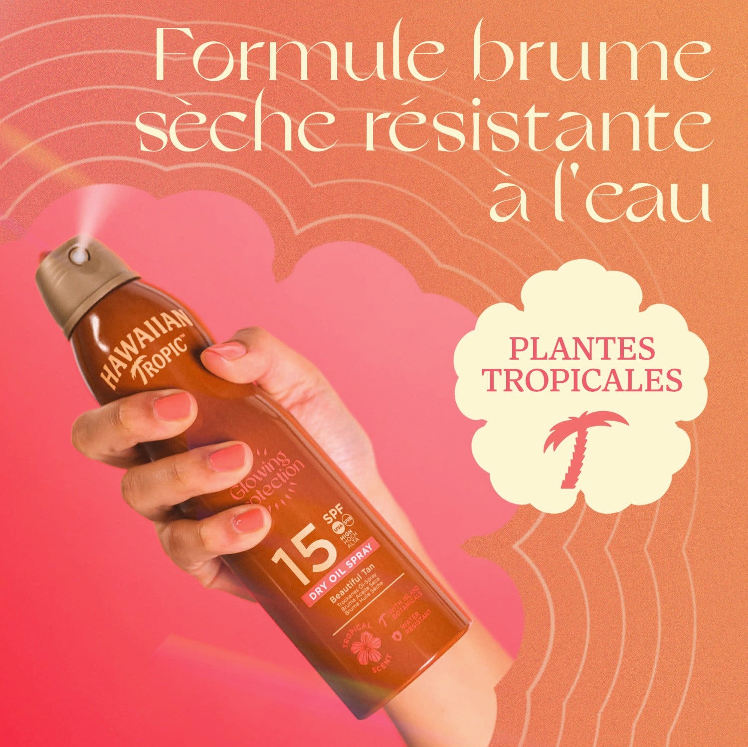 HAWAIIAN TROPIC Glowing Protection Brume huile solaire SPF 15 - 200 ml