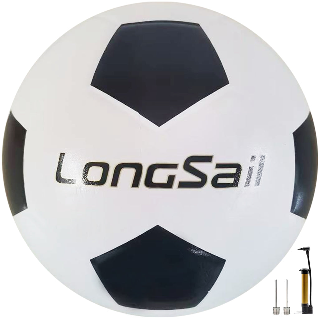 LONGSAIL Ballon de football en caoutchouc haute qualité blanc - Taille 3