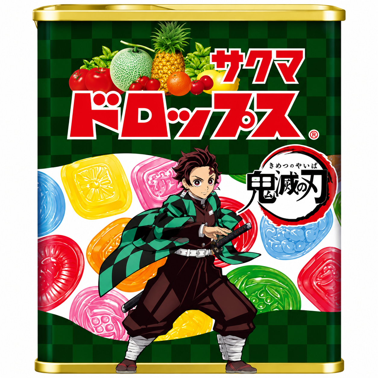 Sakuma Drops Bonbons Demon Slayer - Boîte Métal 71g
