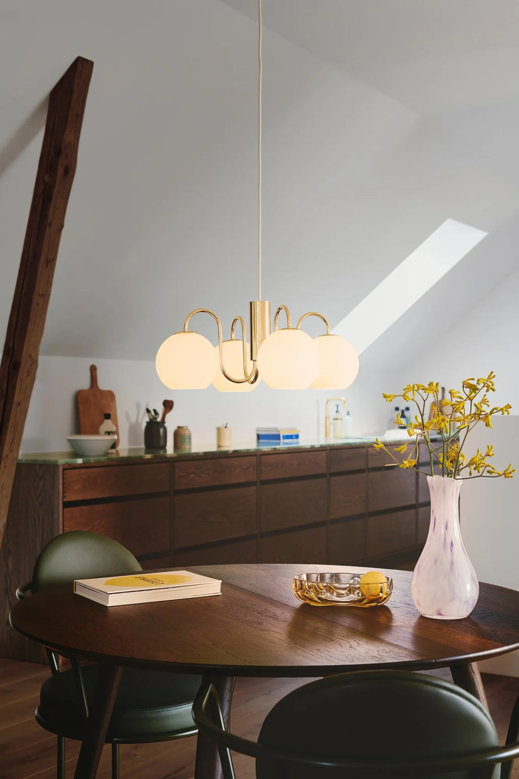 Suspension FRANCA 4-Spot métal laiton IP20 E14 - Nordlux, Intérieur