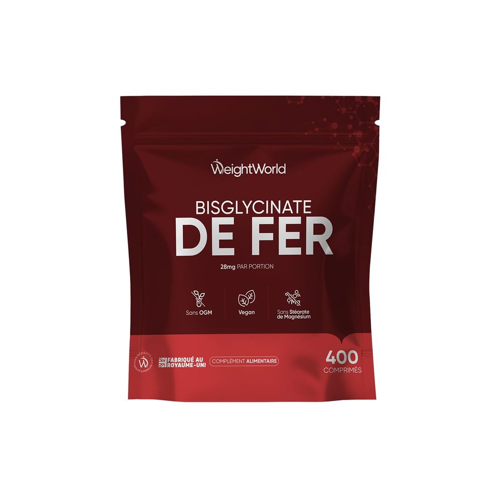 WeightWorld Bisglycinate de fer 28 mg - 400 comprimés