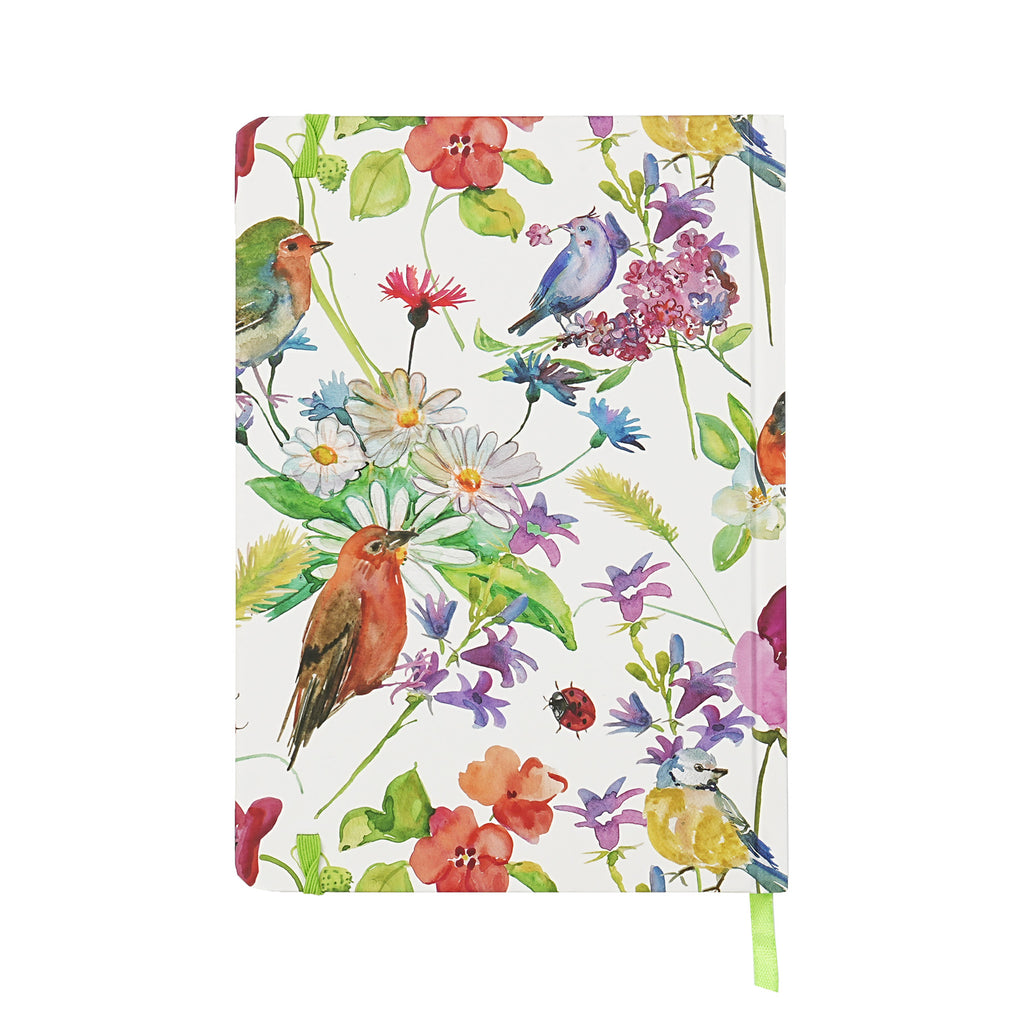 Jubiluu Carnet cartonné A5 avec marque-page, pages lignées, 100 g/m² - motif perroquet tropical