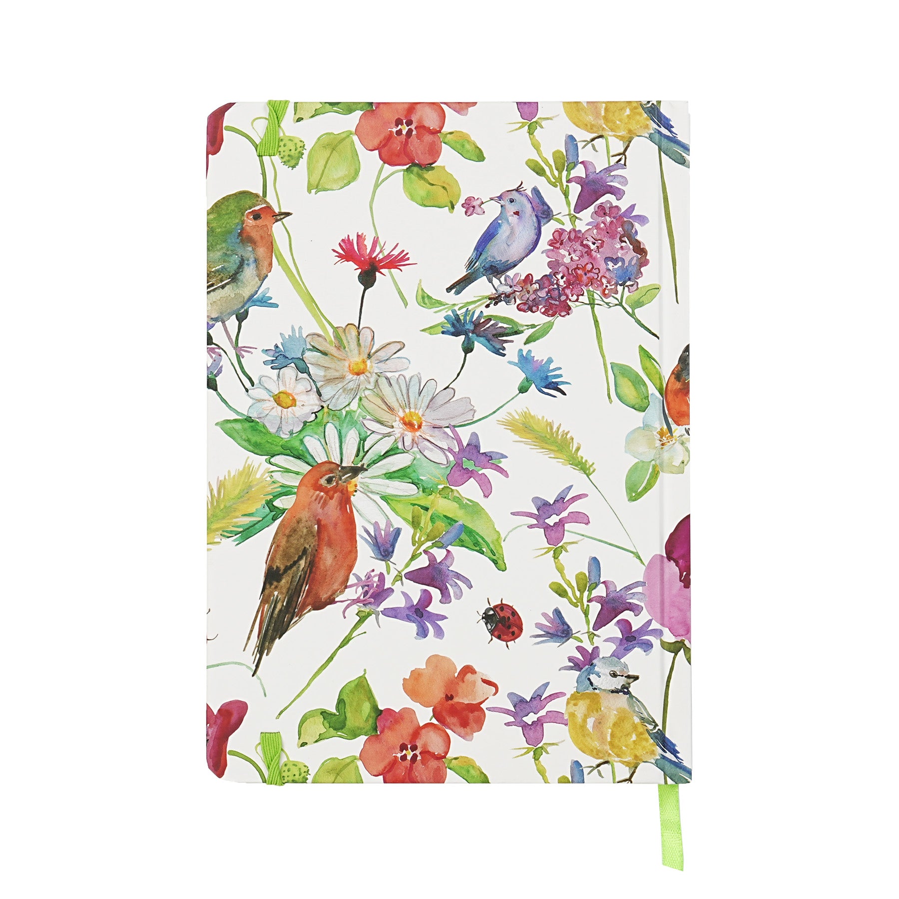 Jubiluu Carnet cartonné A5 avec marque-page, pages lignées, 100 g/m² - motif perroquet tropical