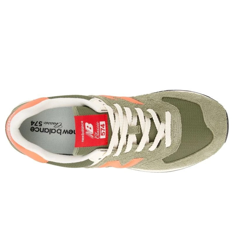 New Balance 574 Olivine/Flare