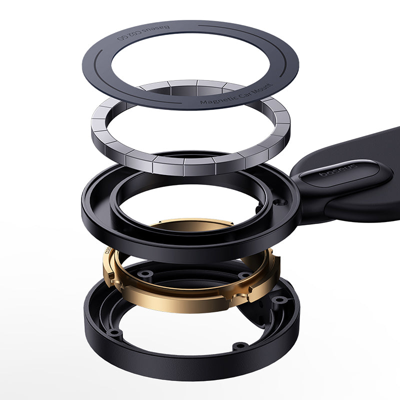 Baseus PrimeTrip C02 Go Support de téléphone magnétique pour voiture - Noir Stellaire