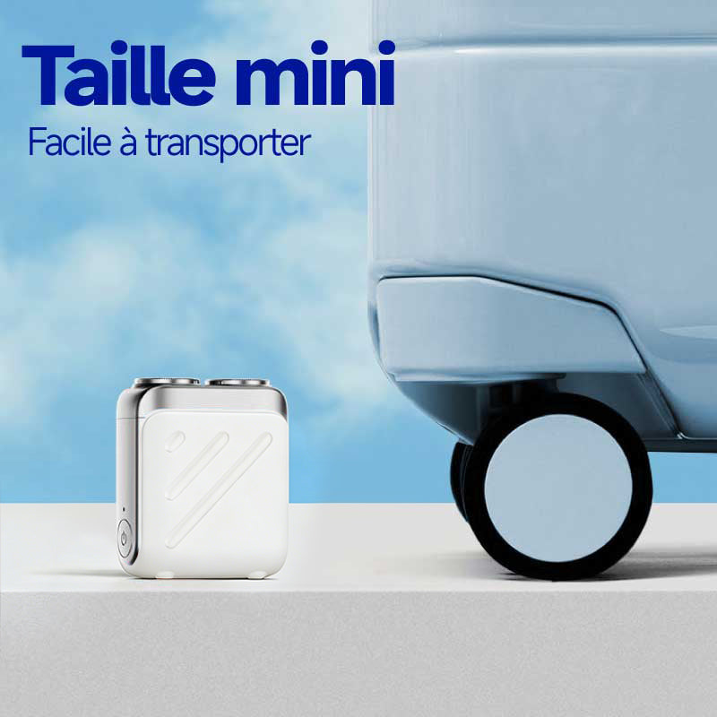 Rasoir électrique Metz Traveler pour homme, mini et portable, totalement étanche, cadeau parfait de la Qixi-Saint-Valentin pour petit ami, mari et père