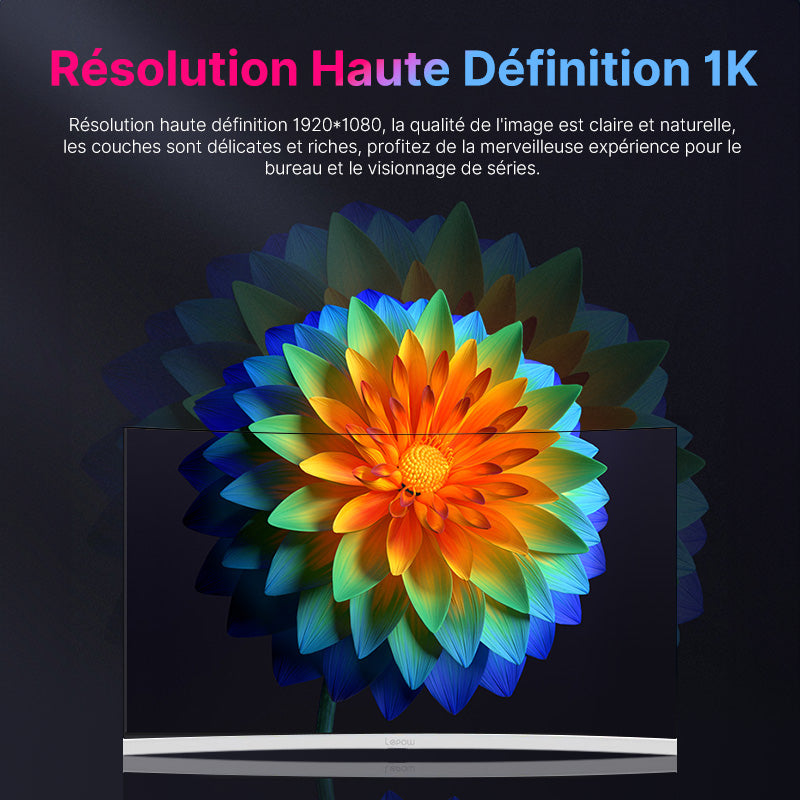Lepow Moniteur de bureau curvé 27" avec taux de rafraîchissement de 180Hz