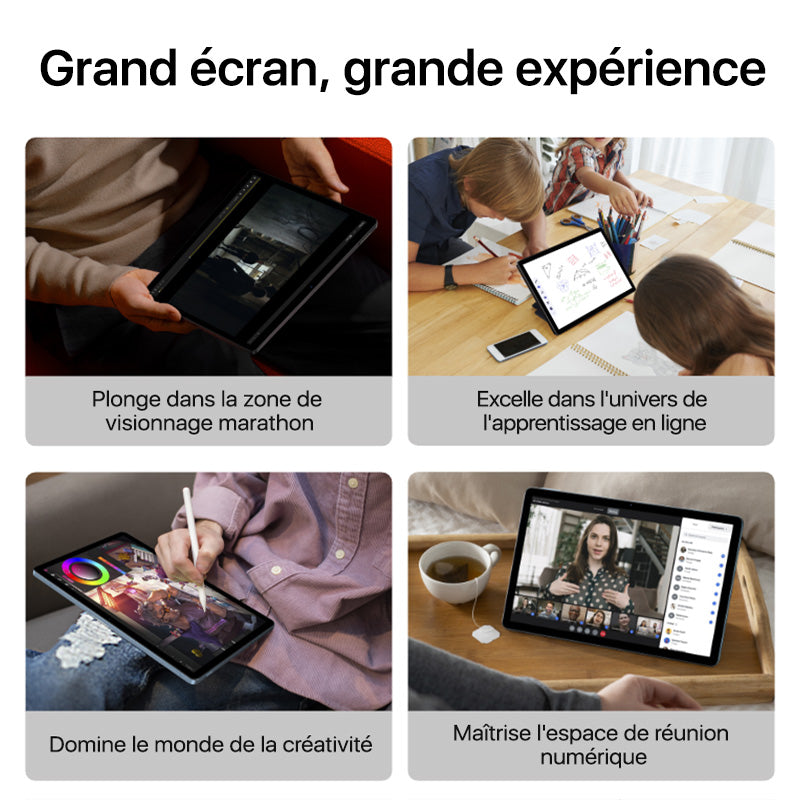 DOOGEE nouvelle tablette Android 15, tablette U11 de 11 pouces, équipée de l’IA Gemini, 16GB+128GB/2TB, batterie 8580mAh, Unisoc T7200, Wi-Fi 5G, prise en charge de Widevine L1, Bluetooth 5.0, appareils photo 13MP+5MP, GPS, OTG, bleu