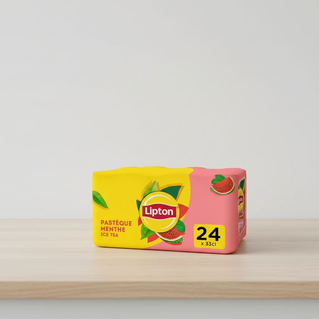 Lipton Thé glacé Pastèque menthe, pack de 24 x 33 cl