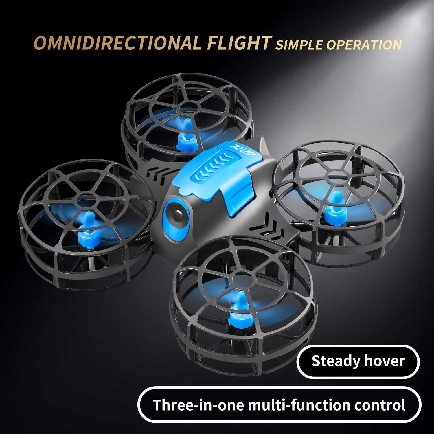 4DRC V18 Mini Drone pour enfants débutants, Quadricoptère RC avec 2 batteries, Longue autonomie, Contrôle automatique de l'altitude, Figures de tonneau 3D, Mode sans tête