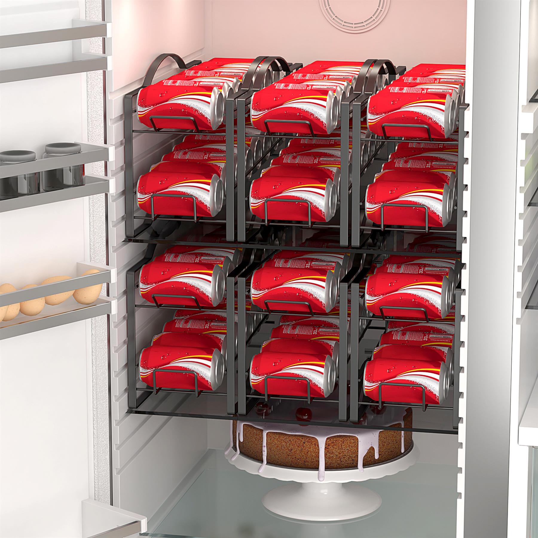 SRD Lot de 6 supports pour canettes de cola noirs, Soldes du Nouvel An, Meilleures idées cadeaux