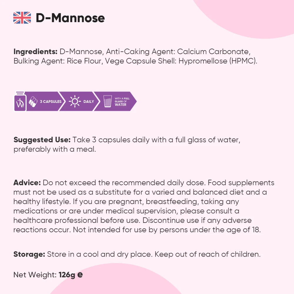 WeightWorld D-Mannose 2000 mg - 180 gélules