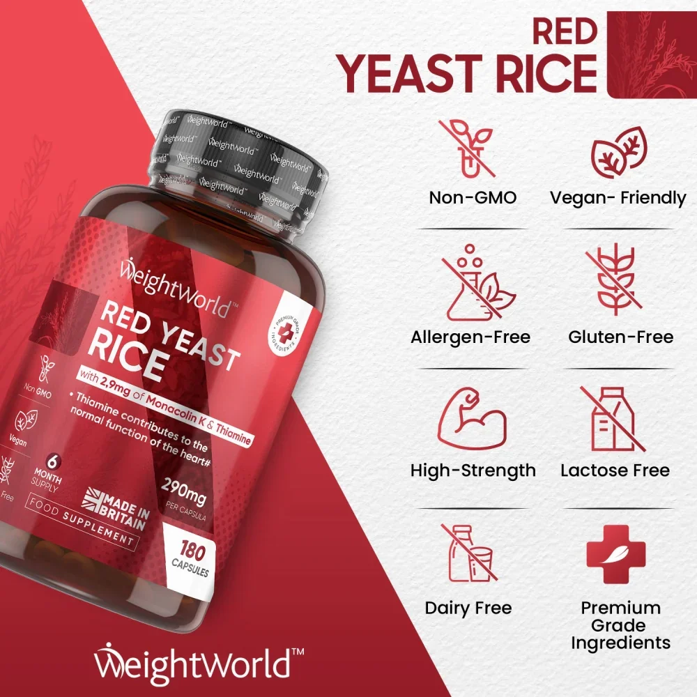 WeightWorld Riz fermenté au levure rouge 290 mg - 180 gélules